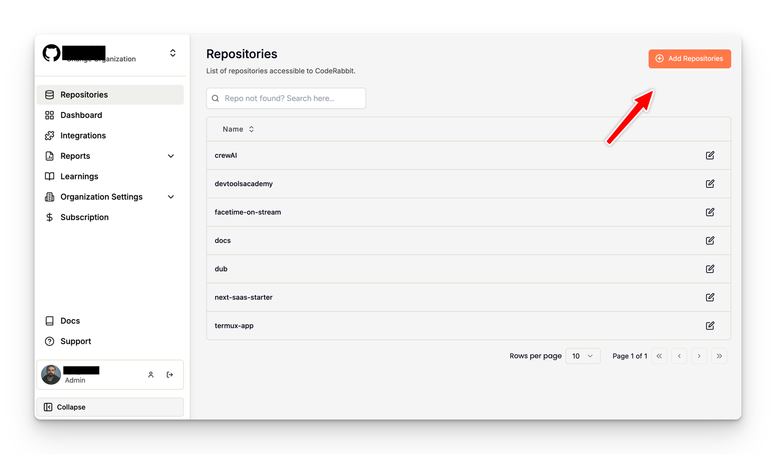 CodeRabbit Dashboard